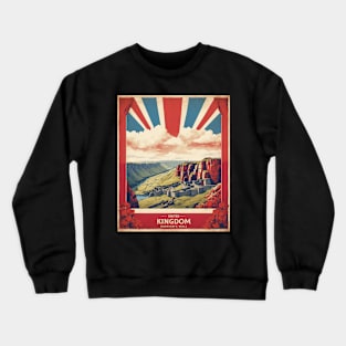 Hadrians Wall United Kingdom Vintage Travel Tourism Poster Crewneck Sweatshirt